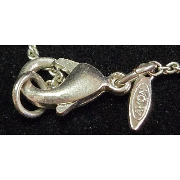 Vintage Blue Evil Eye Silvertone Pendant Necklace - Picture 4 of 6